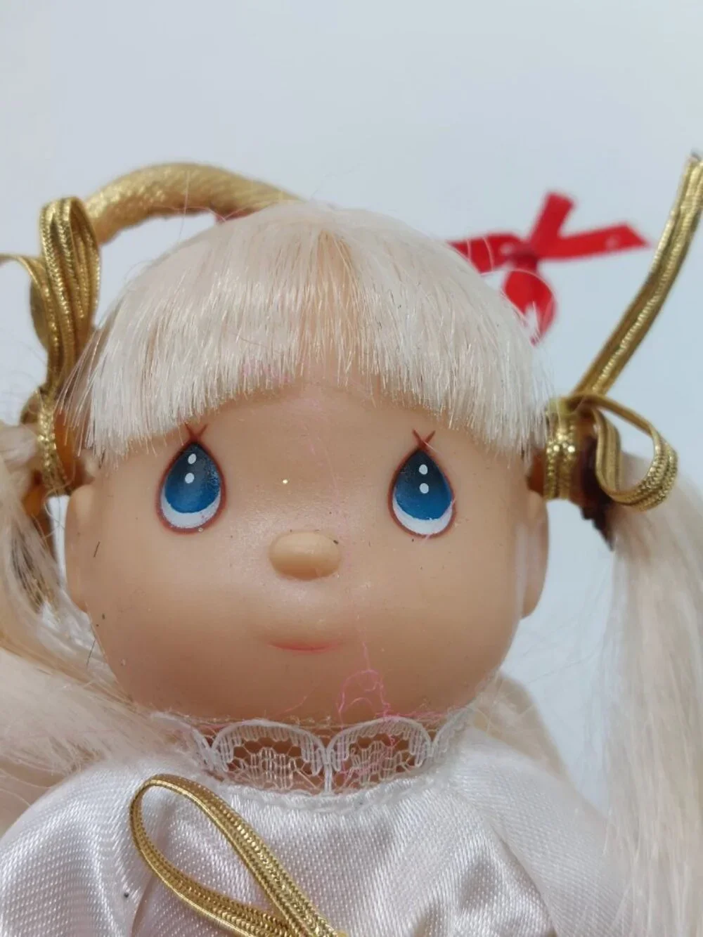 Enesco PM Angel HI Babies Precious Moments Doll Ornament Blonde Blue Eye 1995